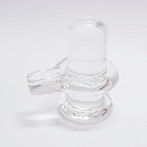 Sphatik Shivling/Big Size for Home Pooja Decorative Showpiece - 4 inch, 250gm (Crystal, White) - Springkart 