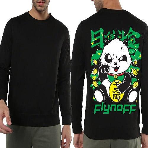 Men's Cotton Blend Fleece Oversized Graphic Print Sweatshirt - Springkart 