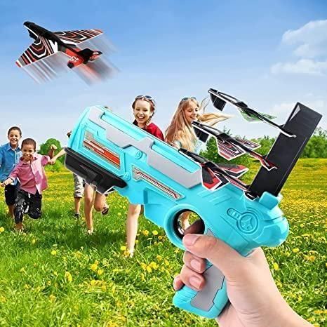 Airplane Launcher Toy Gun with Foam Glider - Springkart 