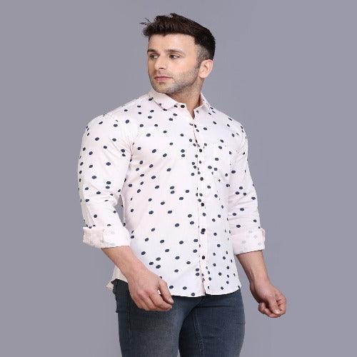 Men's Printed Cotton Blend Shirts - Springkart 