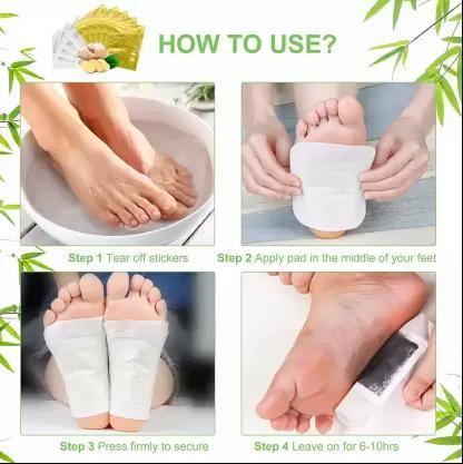 Cleansing Detox Foot Pads [Pack of 10 Patches For 5 day] Plaster & Patch (1 Units) - Springkart 