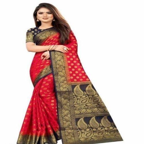 Elegant Jacquard Balaton Silk Saree - Springkart 